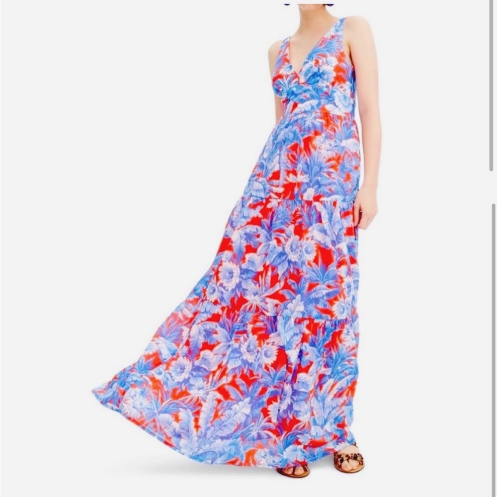 J Crew v neck maxi floral dress in Ratti Rio - Picture 3 of 4